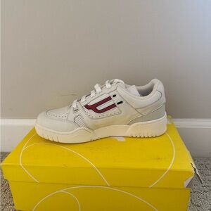 Bally White and Red Sneakers